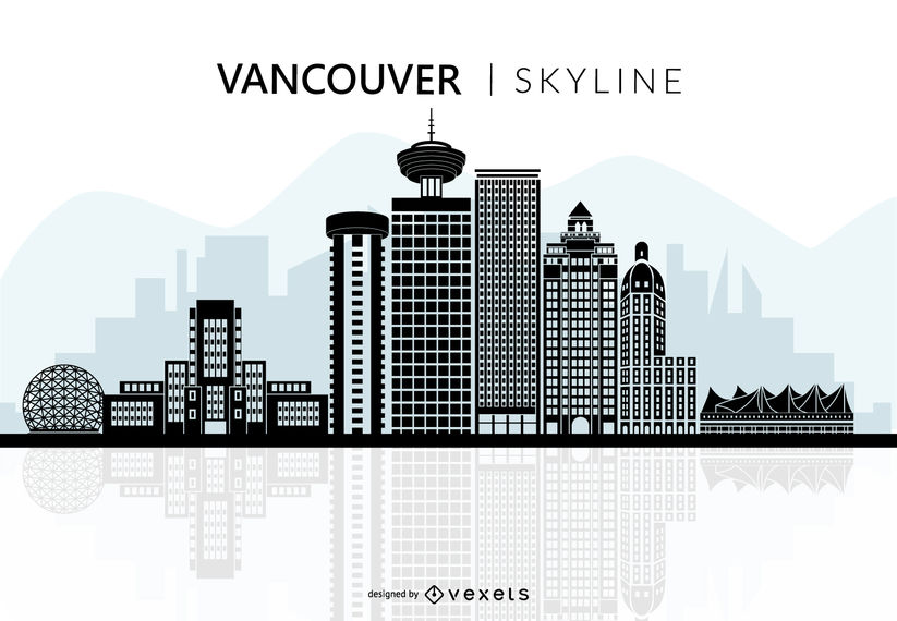 823x570 Vancouver Skyline Silhouette