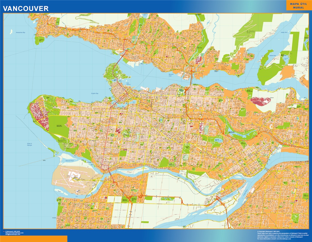 1094x850 Vancouver Vector Map Illustrator Map Vector World Maps