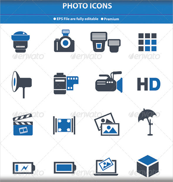 585x614 Photography Icons Free Vector Format Download