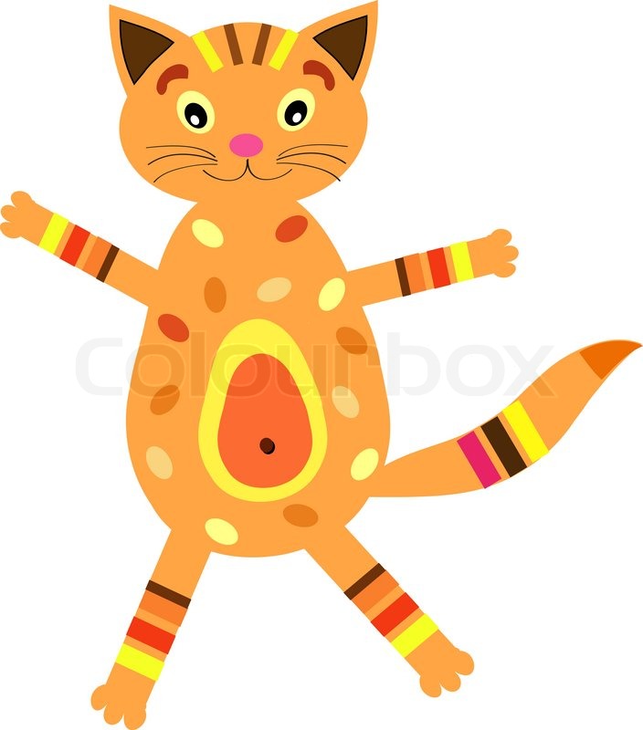 704x800 Little Cat Vector Version Stock Vector Colourbox