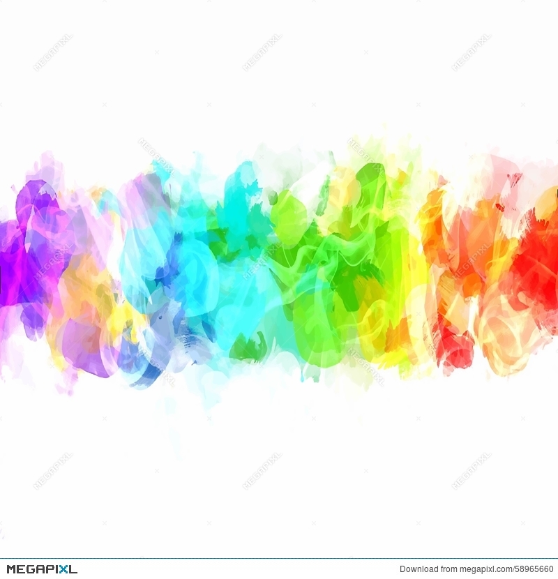 800x830 Rainbow Watercolor Brush Strokes Background Vector Version