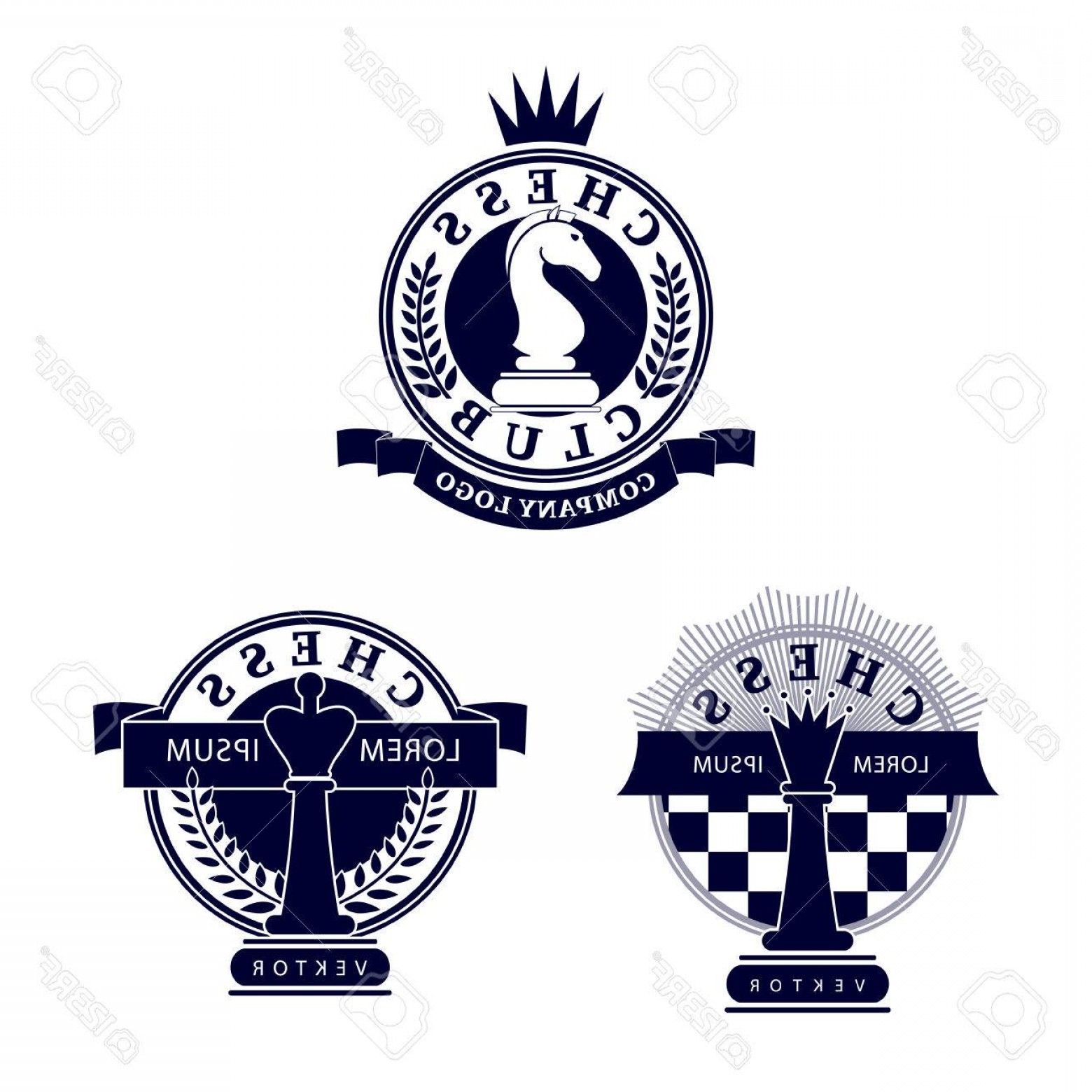 1560x1560 Photostock Vector Set Vector Chess Clubs Version Of Logo Design