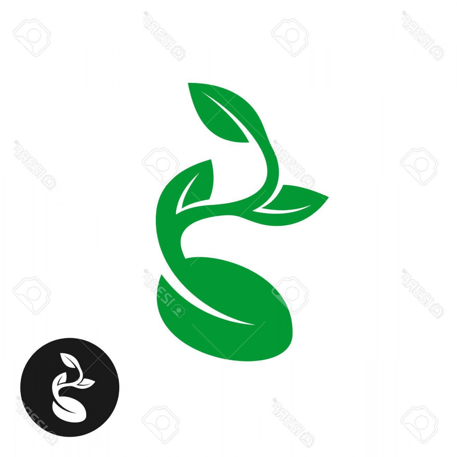 1558x1560 Photostock Vector Sprout Logo One Shape Style Plant With Seed