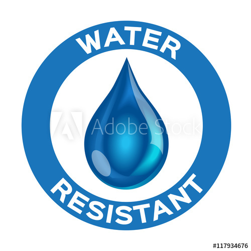 500x500 Water Resistant Logo Icon And Vector Blue Water Resistant