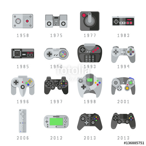 Video Game Controls, Joystick, Gamepads Gaming Vector Icons Stock 500x500 Video Game Controls, Joystick, Gamepads Gaming Vector Icons Stock