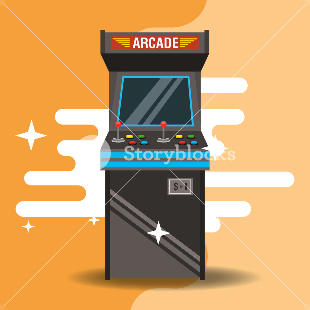 Video Game Classic Arcade Machine Vector Illustration Royalty Free 1000x1000 Video Game Classic Arcade Machine Vector Illustration Royalty Free