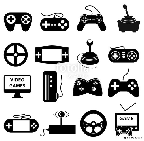 Video Game Control Icons Set Stock Image And Royalty Free Vector 500x490 Video Game Control Icons Set Stock Image And Royalty Free Vector