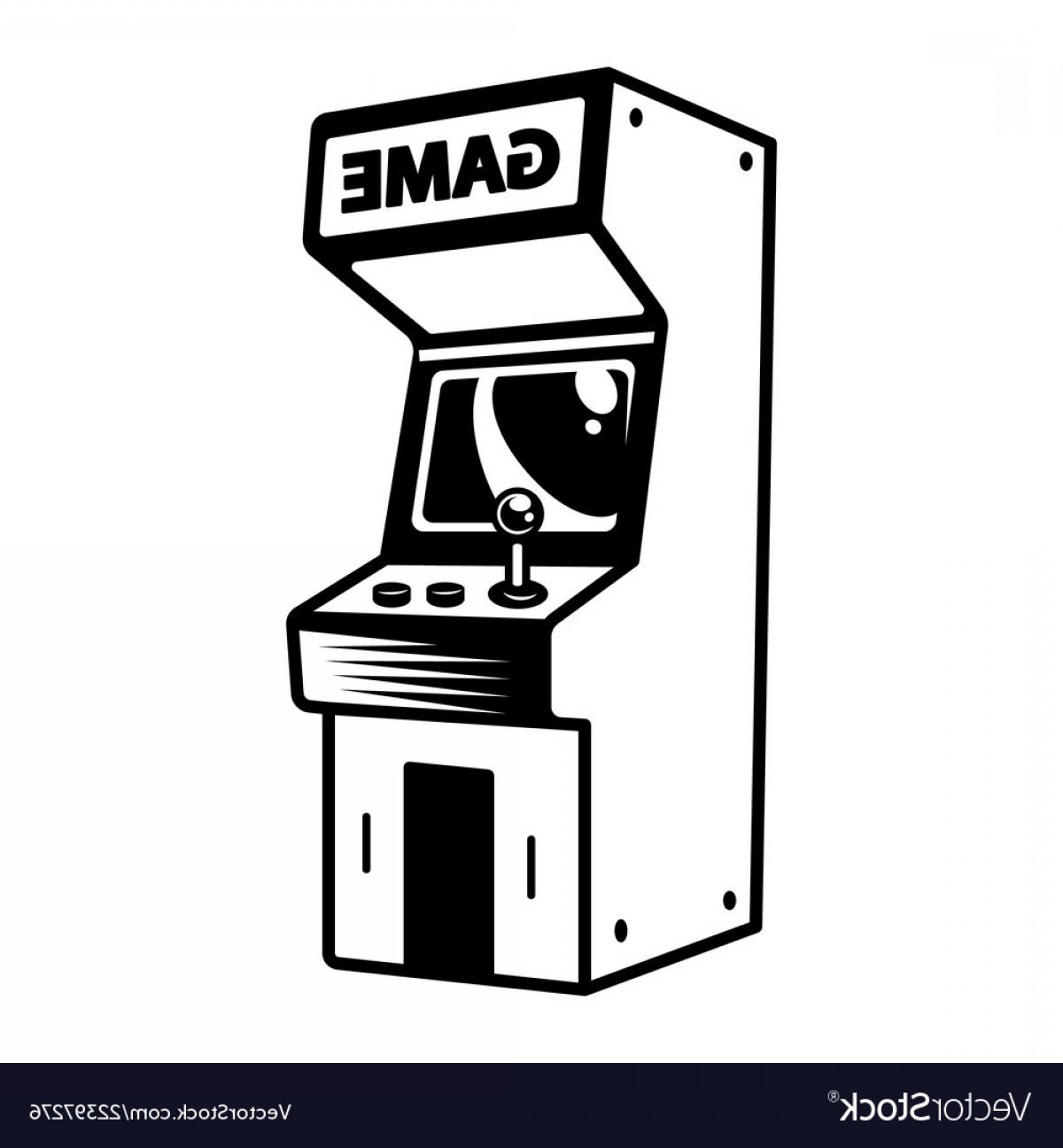 Monochrome Retro Arcade Game Machine Concept Vector Savoyuptown 1200x1296 Monochrome Retro Arcade Game Machine Concept Vector Savoyuptown