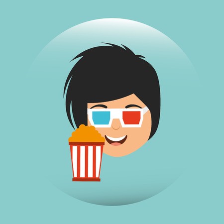 450x450 Movie Viewer Design, Vector Illustration Graphic Royalty