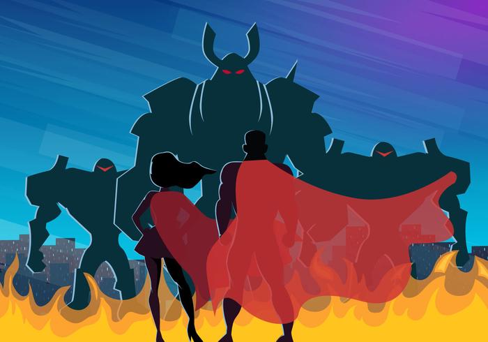 700x490 Super Heros And The Villains In The City