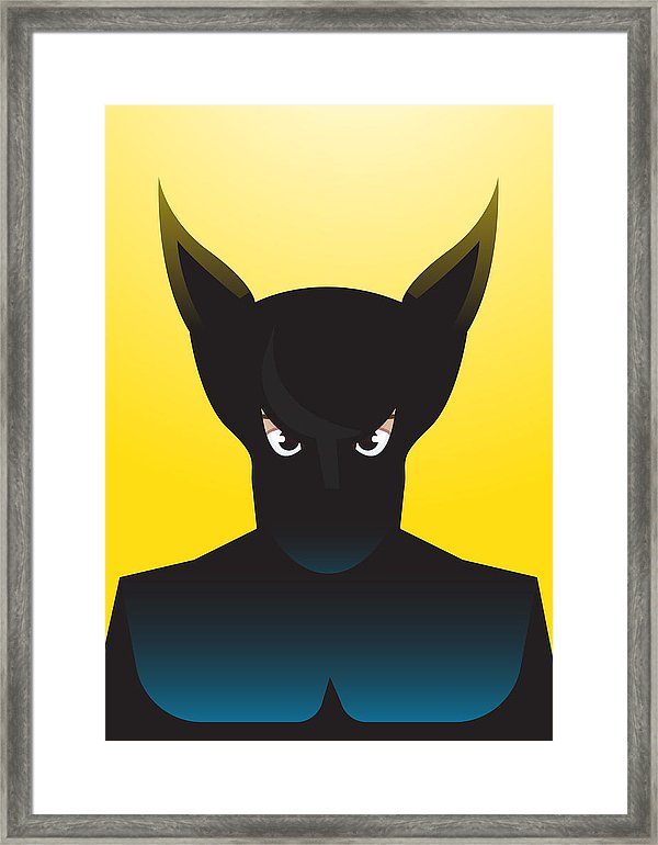 600x770 Vector Portrait Drawing Of Bat Eared Superhero Silhouette