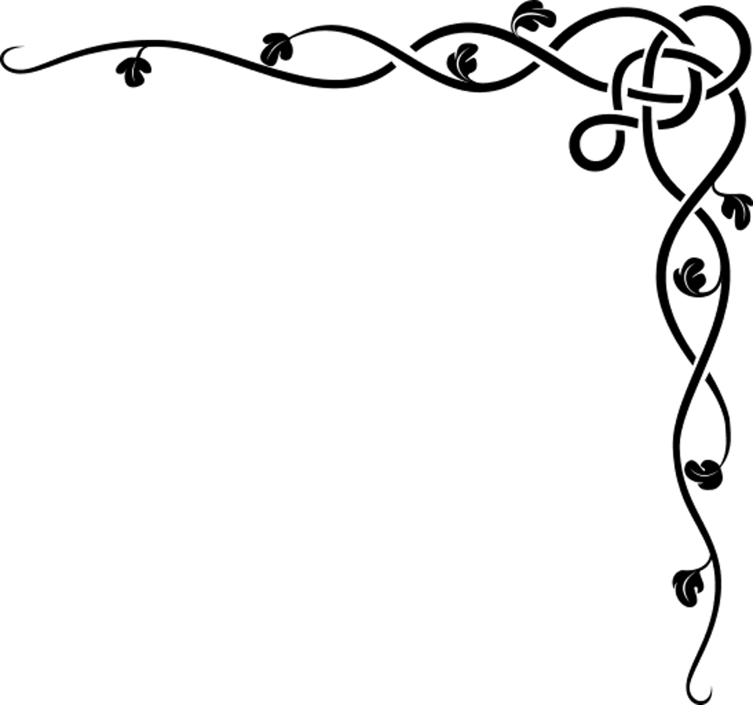 1094x1024 Hd Free Celtic Vine Border Accent Clipart Illustration