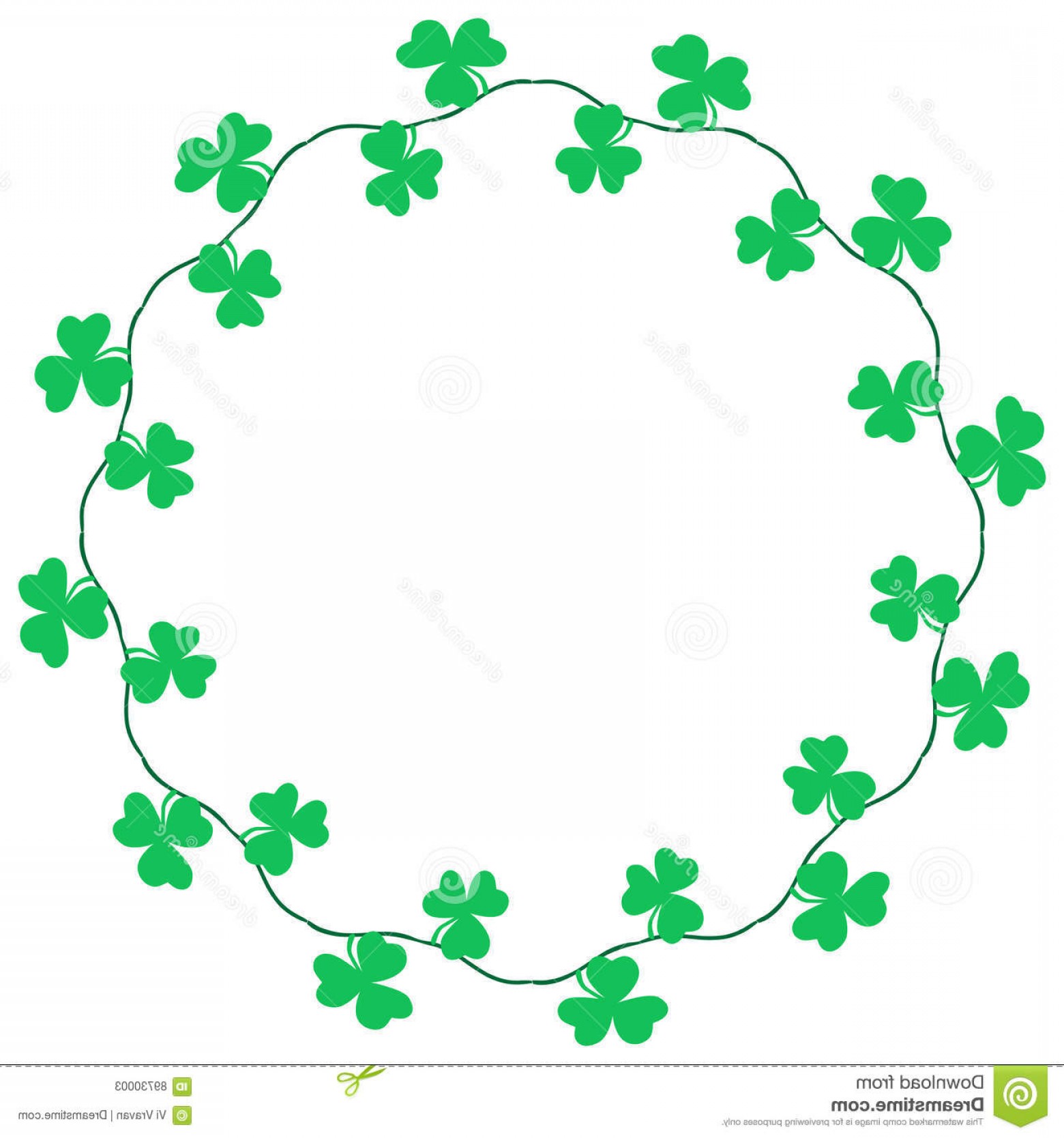 1560x1668 Stock Illustration Clover Border Decoration Saint Patrickcaeaceas