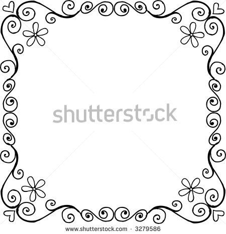 450x467 Vector Vine Border