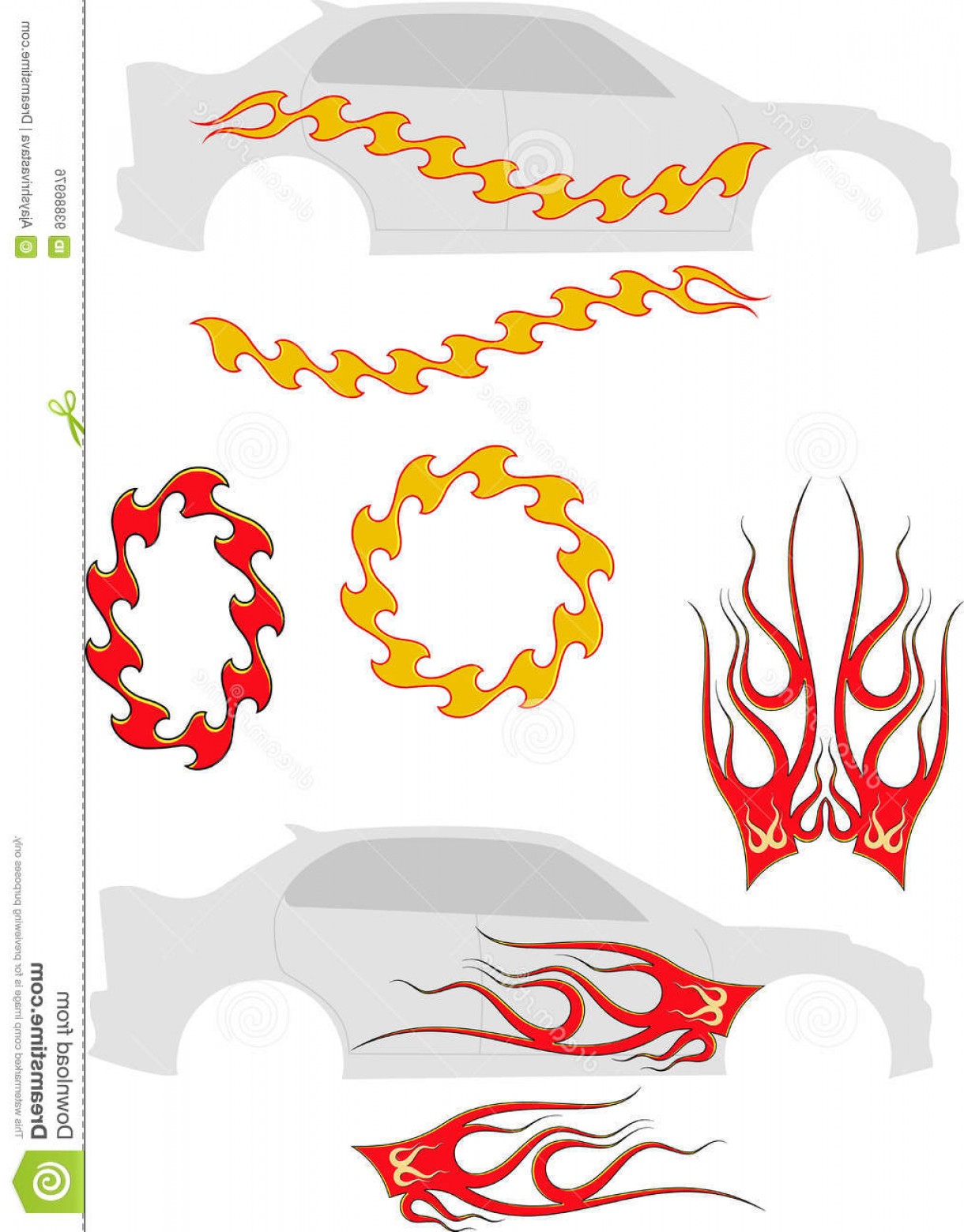 1220x1560 Stock Illustration Vehicle Graphics Stripe Vinyl Ready Vector Art