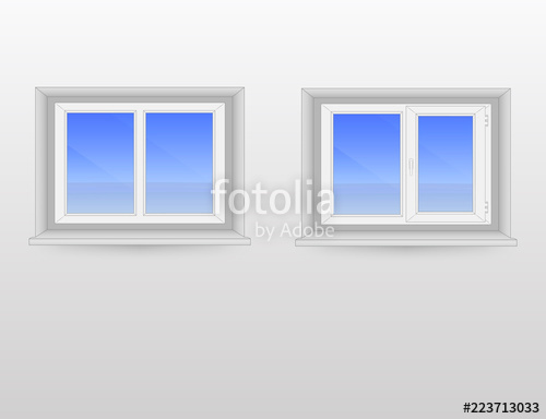 Vector Vinyl Windows Plastic Mockup Easy To Recolor! Stock 500x384 Vector Vinyl Windows Plastic Mockup Easy To Recolor! Stock