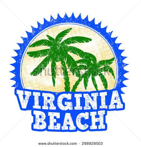 450x470 Virginia Beach Grunge Rubber Stamp On White Background, Vector