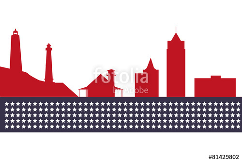 500x334 Virginia Beach Skyline Detailed Vector Silhouette Stock Image
