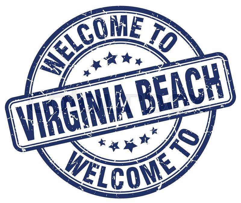 800x674 Welcome To Virginia Beach Blue Round Stock Vector Colourbox
