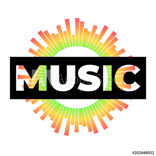 500x500 Musical Background Sound Visualizer Music Analizar Illustration