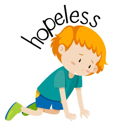 437x490 English Vocabulary Word Hopeless Vector