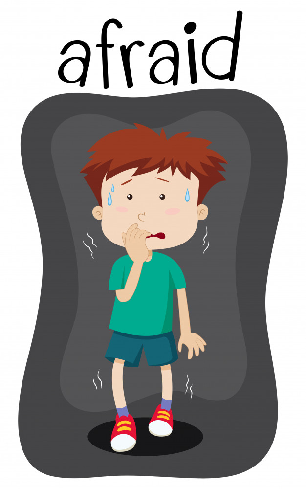 626x1000 English Vocabulary Word Of Afraid Vector Free Download