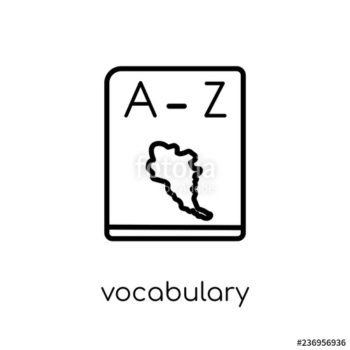 500x500 Vocabulary Icon Trendy Modern Flat Linear Vector Vocabulary Icon