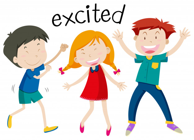 626x452 English Vocabulary Of Excited Vector Free Download