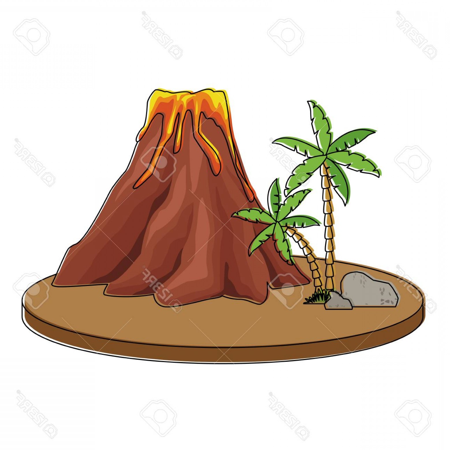 1560x1560 Volcano Vector Graphic Catchsplace