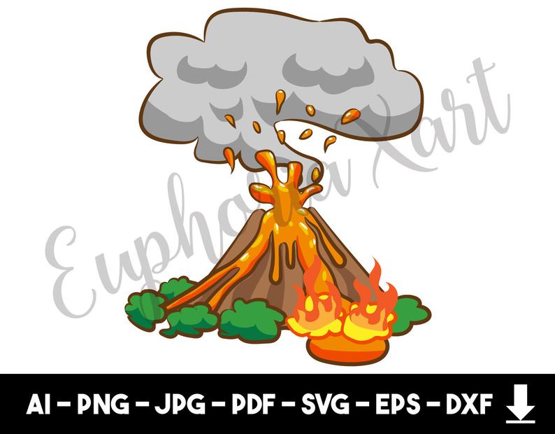 794x620 Volcano Svgvolcano Clipartvolcano Volcano Vector Etsy