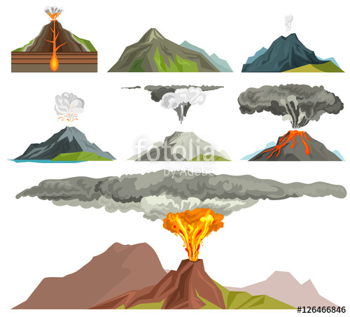 500x453 Volcano Vector Illustration Stock Image And Royalty Free Vector