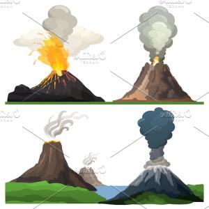 300x300 Photostock Vector Volcano And Lava Infographic Graphic Vector