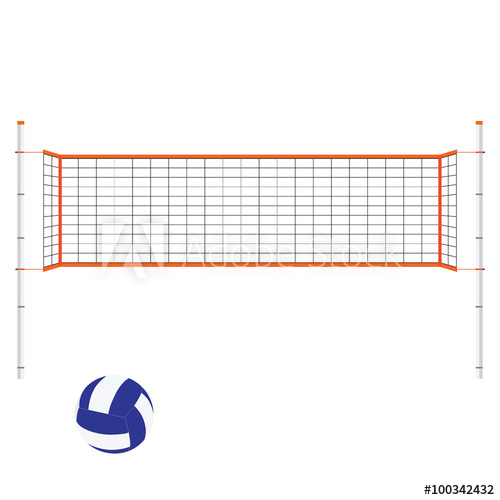 500x500 Volleyball Net And Ball