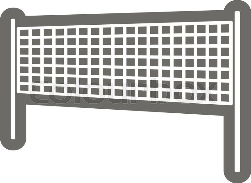 800x586 Volleyball Net Beach Sport Outline Stock Vector Colourbox