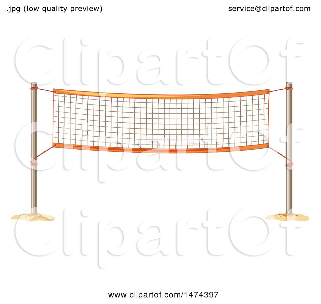 1080x1024 Clipart Of A Beach Volleyball Net