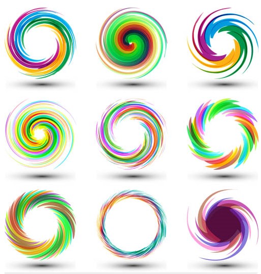514x541 Colorful Vortex Logo Vector Free Download