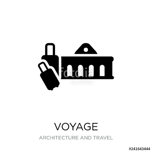 500x500 Voyage Icon Vector On White Background, Voyage Trendy Filled