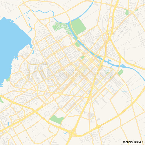 500x500 Empty Vector Map Of Waco, Texas, Usa