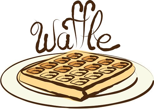 493x350 Vector Waffle Premium Clipart