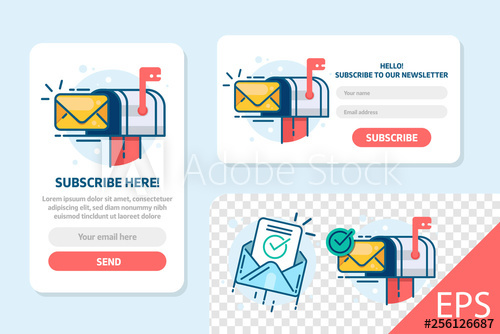 500x334 Mail Onboarding App Screens Modern And Simplified Vector