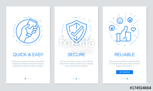 500x300 Onboarding App Screens Modern And Simplified Vector Illustration