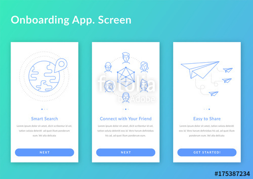 500x354 Onboarding Screen Walkthrough App Register Splashscreen Vector