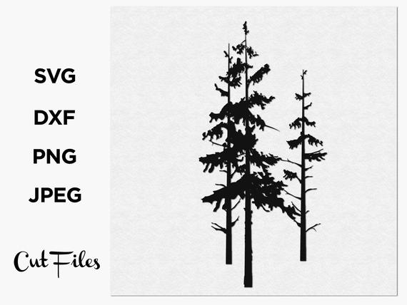 570x428 Wall Art Pine Tree For Cricut Trees Vector Images Etsy