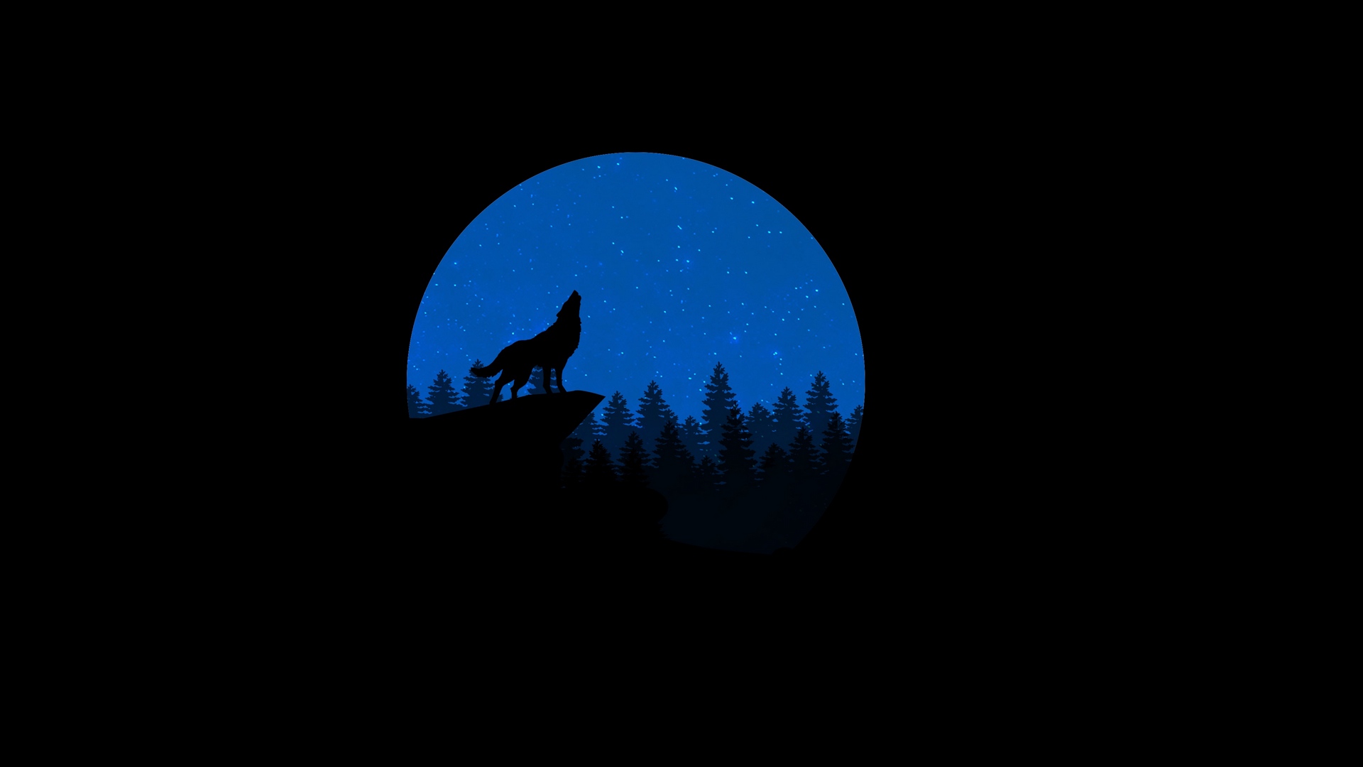 1920x1080 Download Wallpaper Wolf, Minimalism, Art, Vector Full Hd