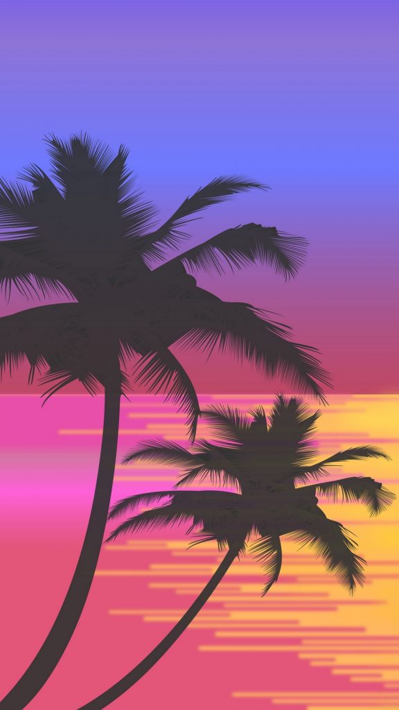 576x1024 Palms, Vector, Art Wallpaper, Background Iphone