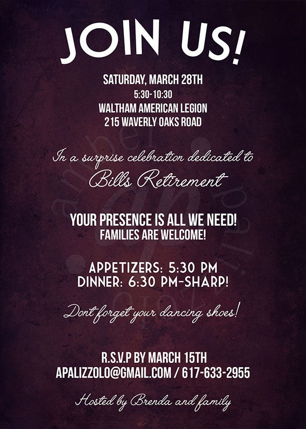 Retirement Party Invitation Design Templates Vector 600x840 Retirement Party Invitation Design Templates Vector