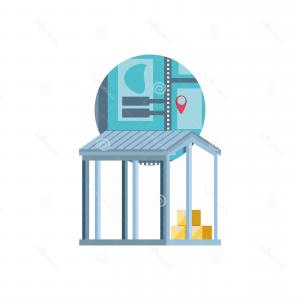300x300 Warehouse Building Map Guide Vector Illustration Design Warehouse