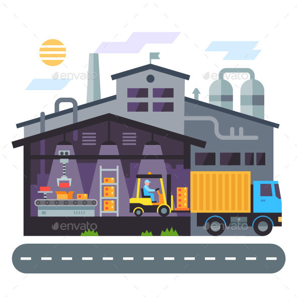 590x590 Warehouse Vector Objects From Graphicriver