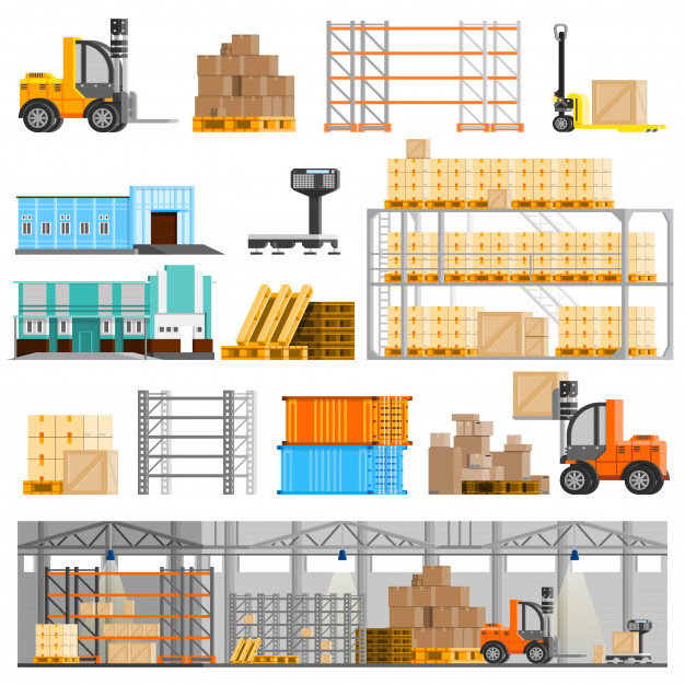 626x626 Warehouse Icons Set Vector Free Download