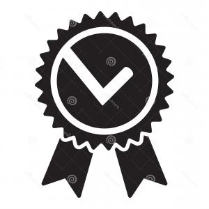 300x300 Quality Check Ribbon Icon Vector Product Certified Best Choice
